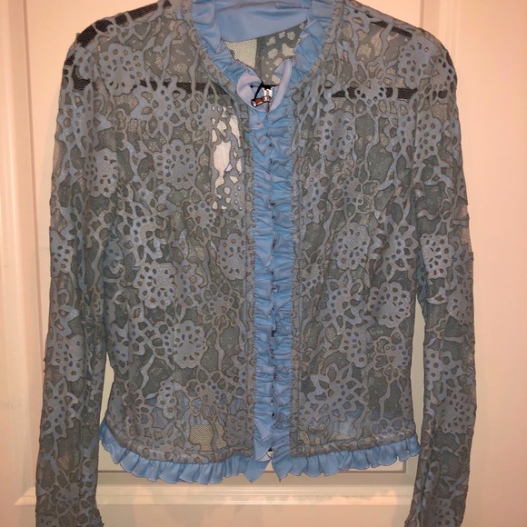 NOI Italian Laser Cut Leather Jacket.New W/ Tags - Picture 2 of 6